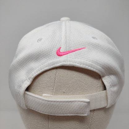 Nike Dri-Fit Child Strapback Hat White One Size Adjustable Embroidered Swoosh