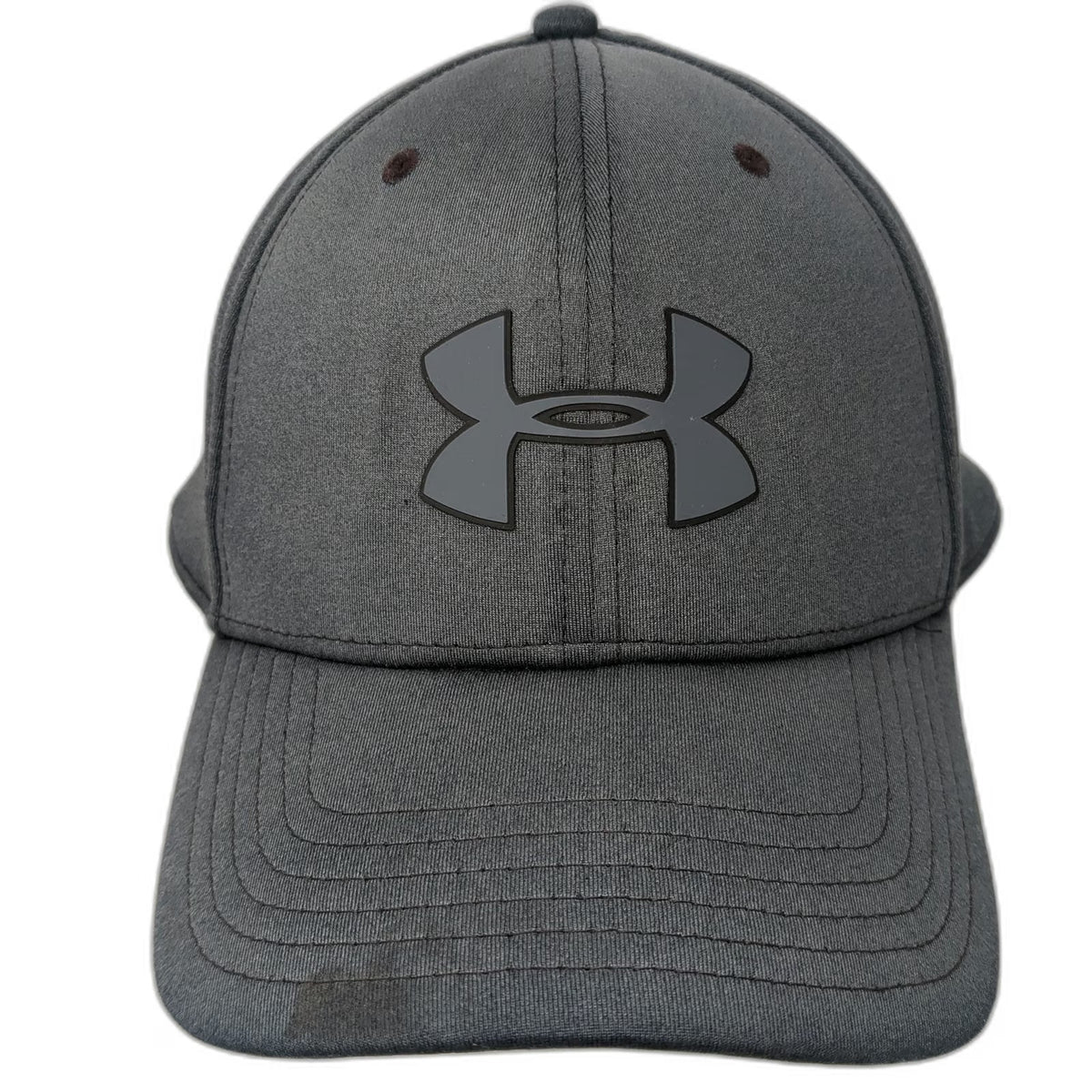 Under Armour Baseball Cap Gray XL Stretch Fit ISO-CHILL Logo Structured Hat