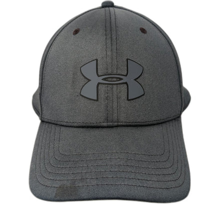 Under Armour Baseball Cap Gray XL Stretch Fit ISO-CHILL Logo Structured Hat
