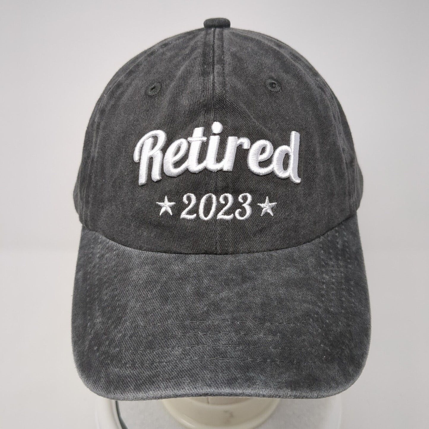 Retired 2023 Slideback Hat Gray One Size Adjustable Embroidered 6 Panel Cotton