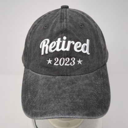 Retired 2023 Slideback Hat Gray One Size Adjustable Embroidered 6 Panel Cotton