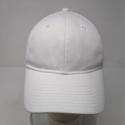 Outdoor Cap Strapback Trucker Hat White One Size Adjustable Mesh Back Blank
