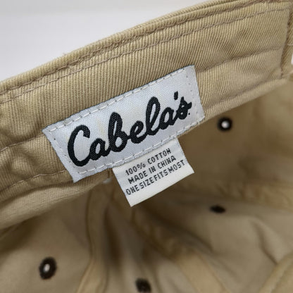 Cabela's Baseball Cap Beige Brown One Size 1961 Outdoor Gear Slideback Logo Hat