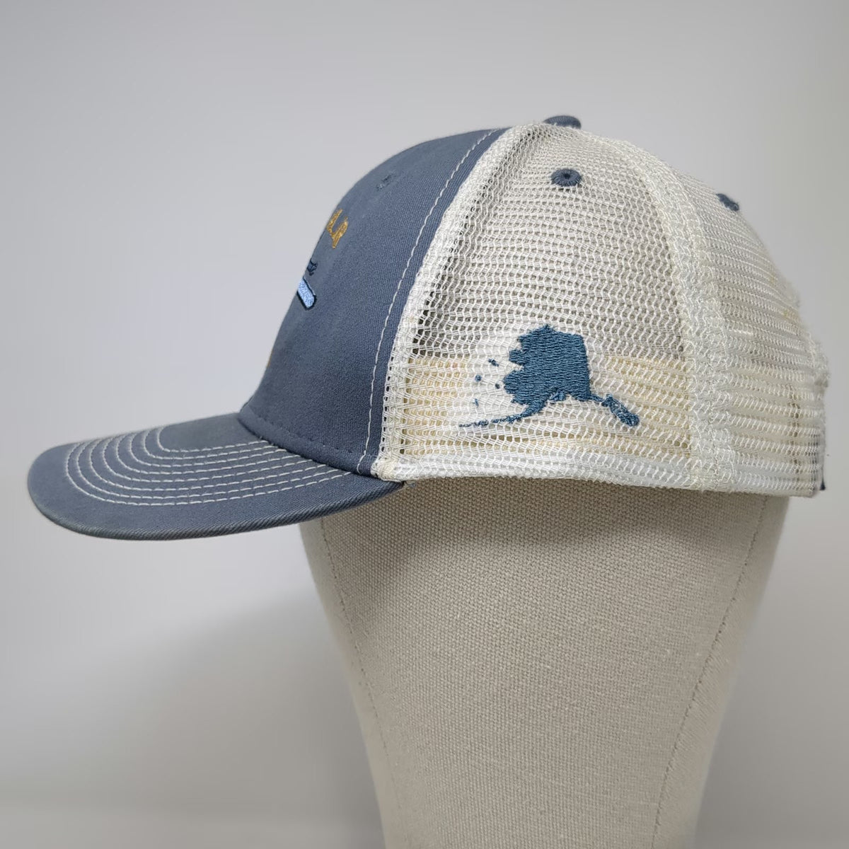 Ouray Regal Air Alaska Seaplane Trucker Hat Blue One Size Snapback Mesh Design