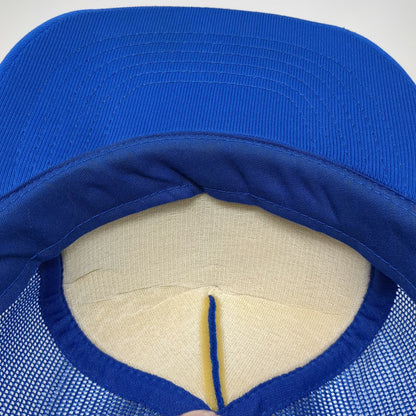 KAP-II Moog Logo Trucker Hat Blue One Size Mesh Back Snapback Foam Front Graphic