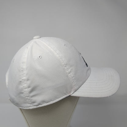 Adidas Strapback Baseball Cap White One Size Adjustable Embroidered 6 Panel