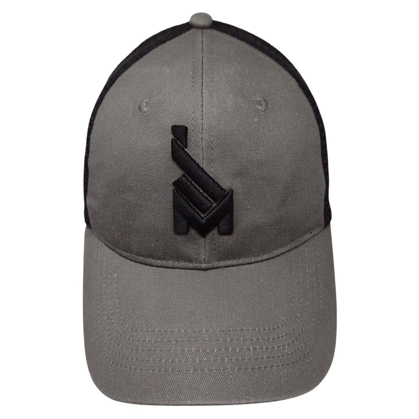 Mission43 Snapback Mesh Back Trucker Hat Gray OSFA Embroidered Logo