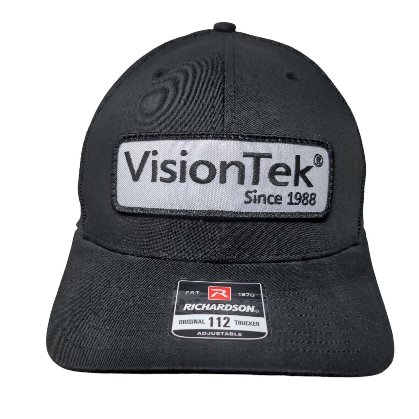 VisionTek Patch Snapback Mesh Back Trucker Hat Black Adjustable