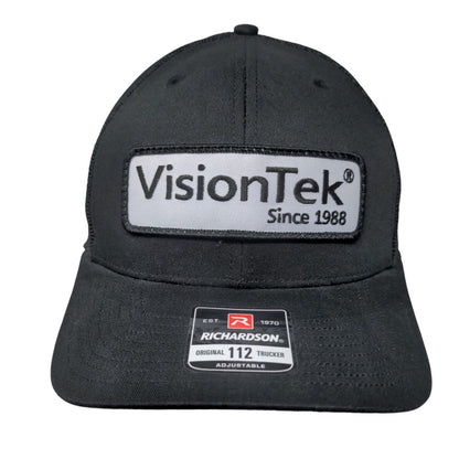 VisionTek Patch Snapback Mesh Back Trucker Hat Black Adjustable