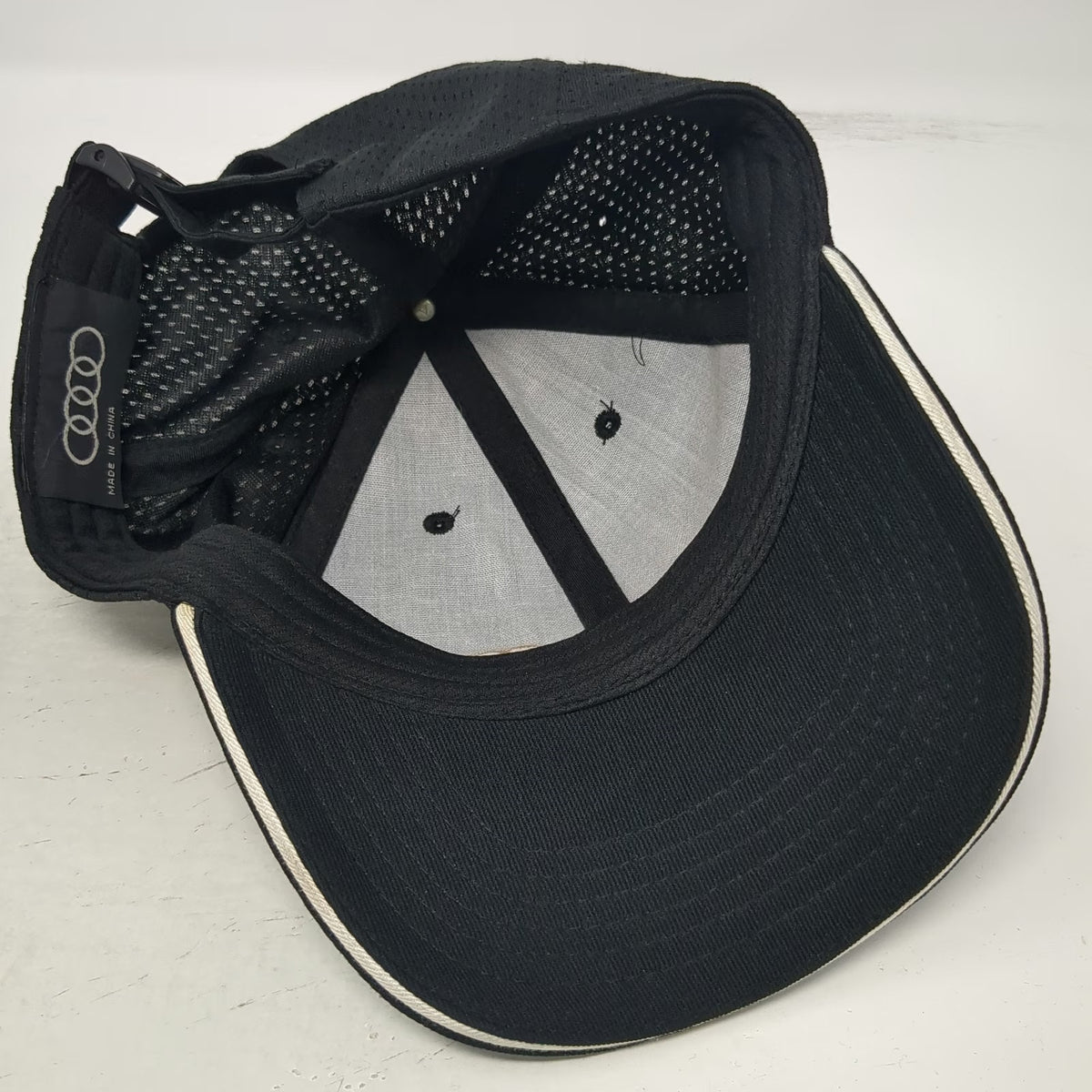 Audi Baseball Cap Black One Size Mesh Back Slideback Automotive Racing Hat