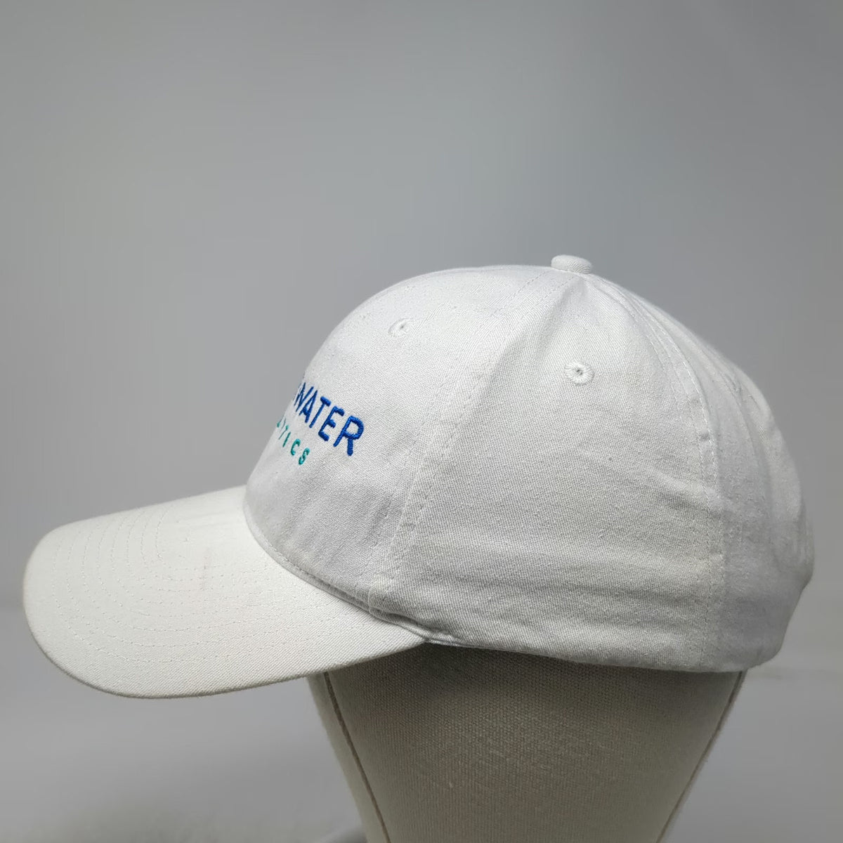 Hit Baseball Cap White OSFM Clearwater Analytics Logo Embroidered Strapback Hat