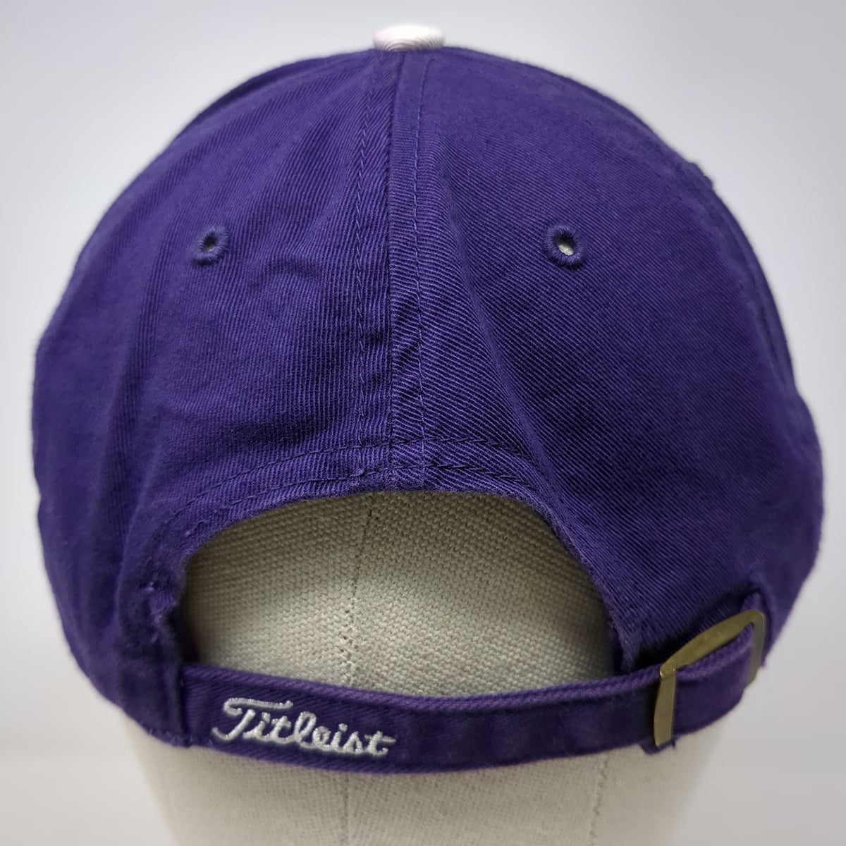 Titleist Baseball Cap Purple White One Size Adjustable Strapback Script Logo Hat