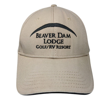 Beaver Dam Lodge Golf RV Resort Strapback Hat Tan OSFM Embroidered Otto