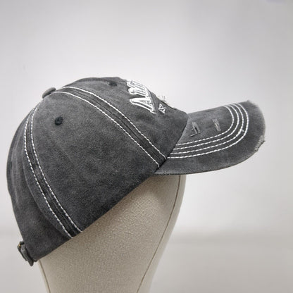 America Est 1776 Slideback Hat Gray One Size Adjustable Patriotic Distressed