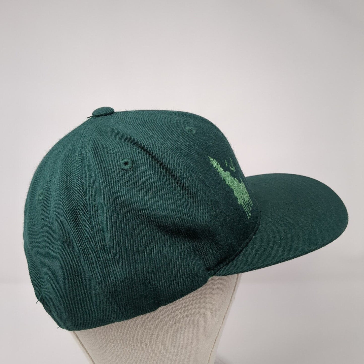 Idaho Snapback Hat Green One Size Embroidered The Classics Yupoong