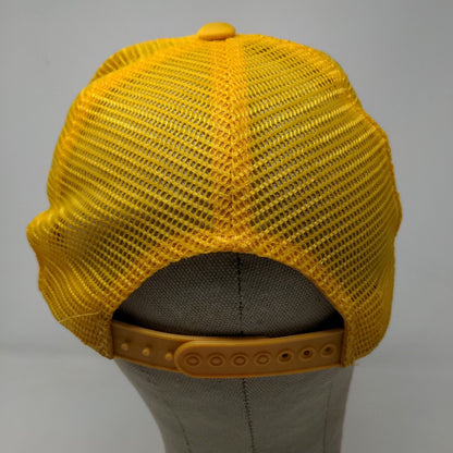 Orlando Florida Men's Snapback Mesh Back Trucker Hat Yellow Adjustable Vintage