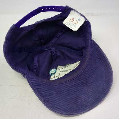 SCI Ski Country Imports Trucker Purple One Size Corduroy Sun Valley Hat Snapback
