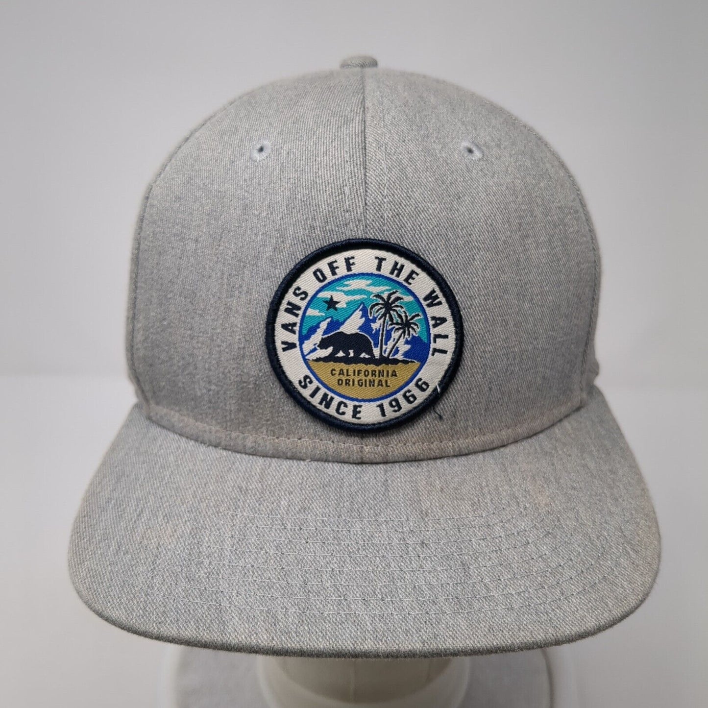 Vans Off The Wall Patch Snapback Hat Gray One Size Adjustable 6 Panel