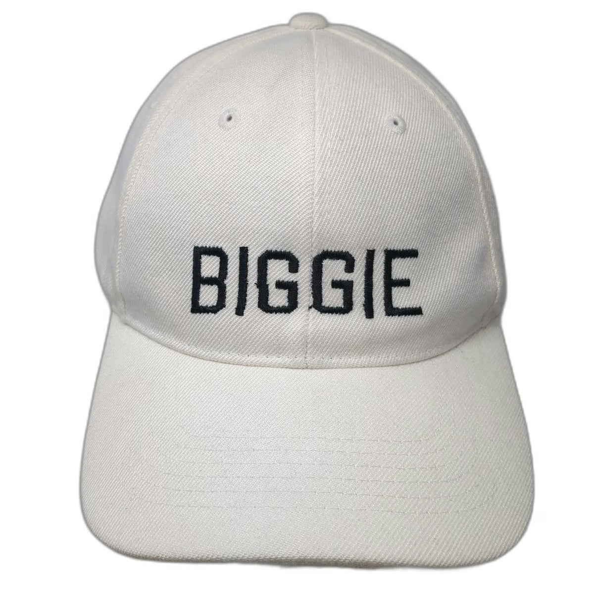 Lids Baseball Cap White One Size Biggie Embroidered Strapback Hat Acrylic Blend