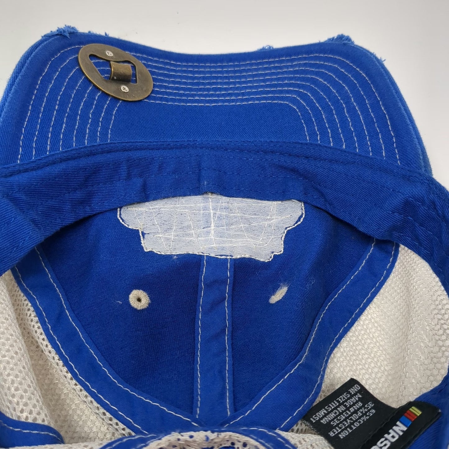 NASCAR Trucker Hat Blue White One Size Daytona 500 2020 Bottle Opener Distressed