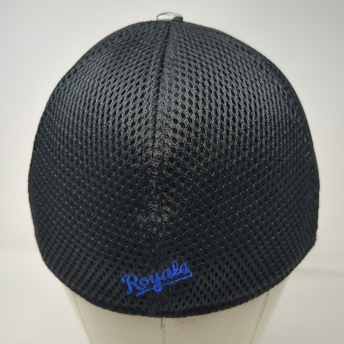 New Era Kansas City Royals MLB Baseball Cap Blue Black Camo Hat L Mesh 39THIRTY