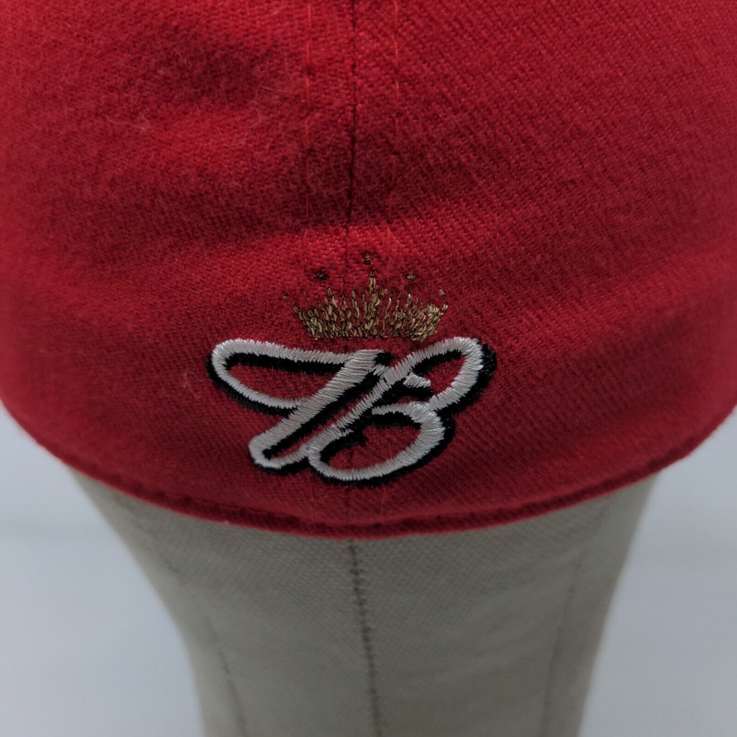 Top of the World Men's Fitted Hat Red OSFA Budweisers Embroidered Big Logo Beer