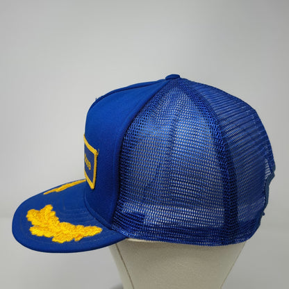 Pacesetter Commodore Blue XL Trucker Hat Scrambled Eggs Mesh Snapback Patch Logo