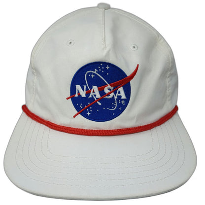 Aldrin Family Foundation 5 Panel White One Size NASA Logo Rope Snapback Hat