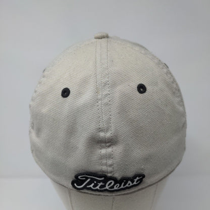 Titleist Fitted Golf Hat Tan Small/Medium Embroidered Solid 6 Panel