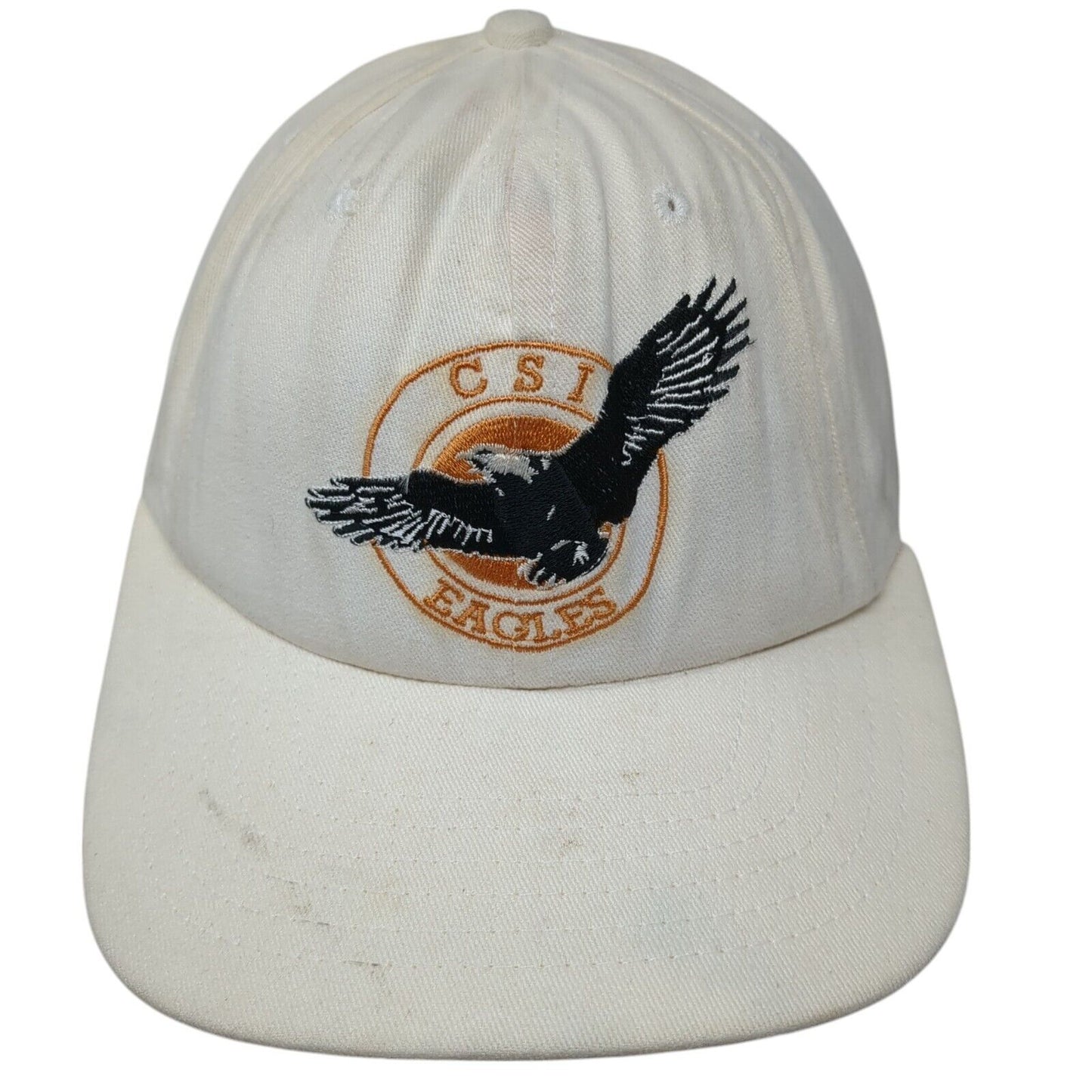CSI Eagles Strapback Hat Tan One Size Embroidered 6 Panel Colorado Cap