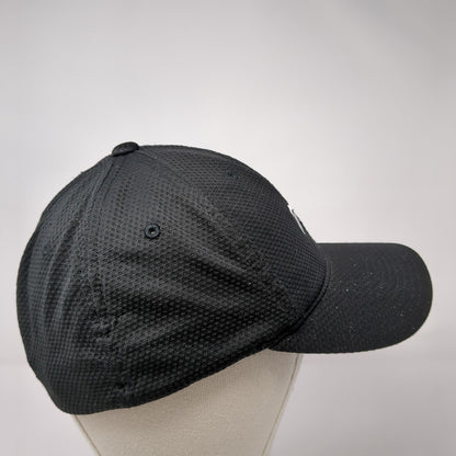 Reebok Fitted Hat Black L/XL Embroidered Flexfit Breathable 6 Panel Polyester