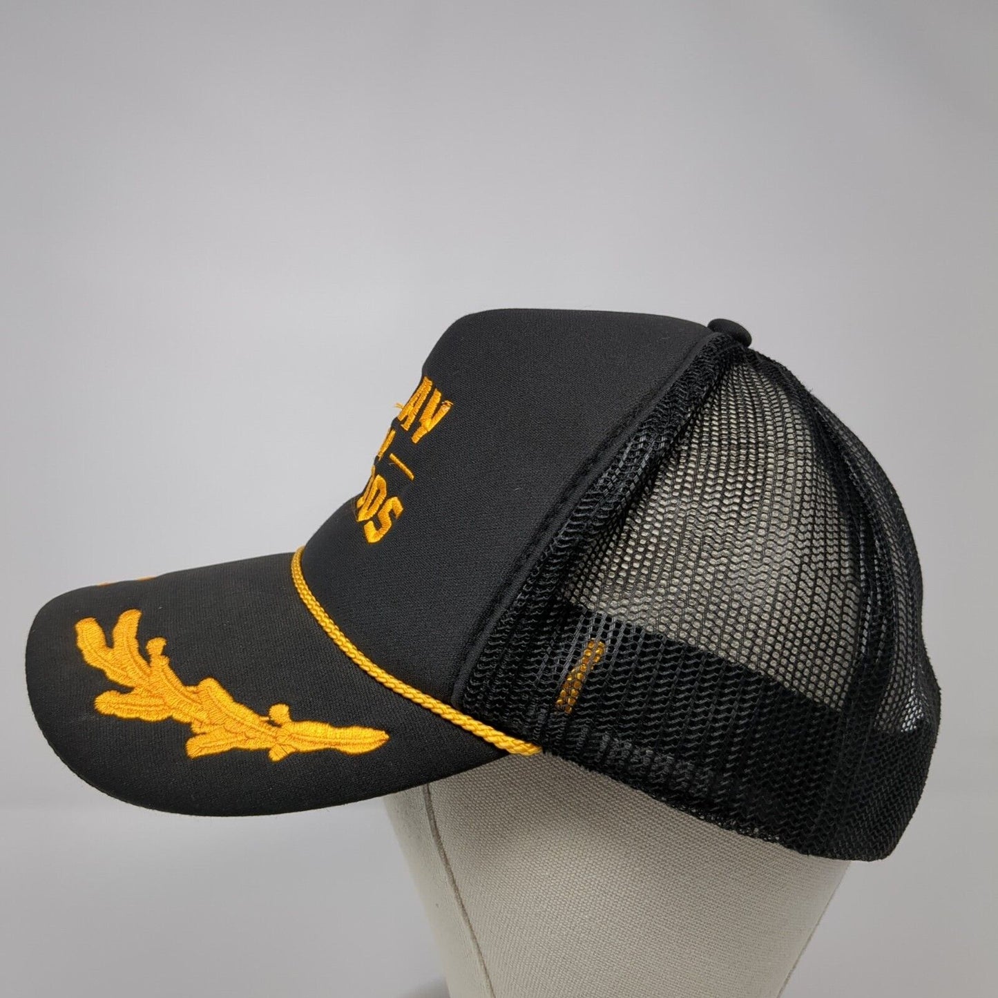 Pray For Patios Snapback Rope Trucker Hat Black One Size Mesh Back Otto