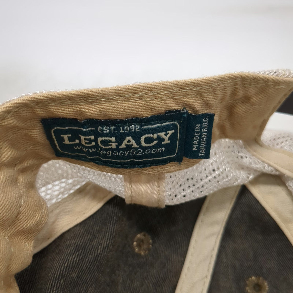 Legacy Trucker Hat Gray One Size IdaPac Mesh Snapback Patch Green Underbrim