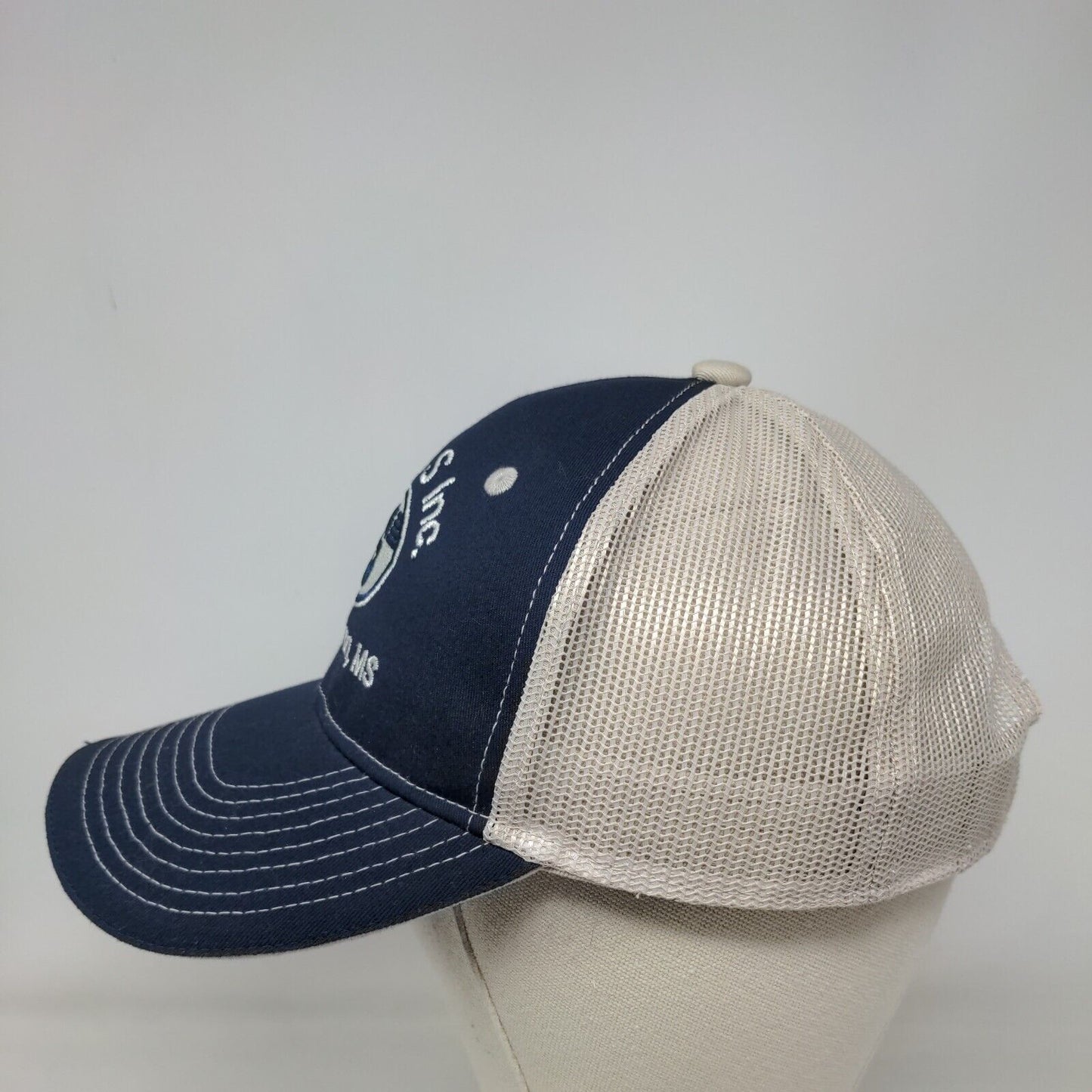 Circle S Inc. New Hebron MS Strapback Trucker Hat Blue Adult Mesh Back