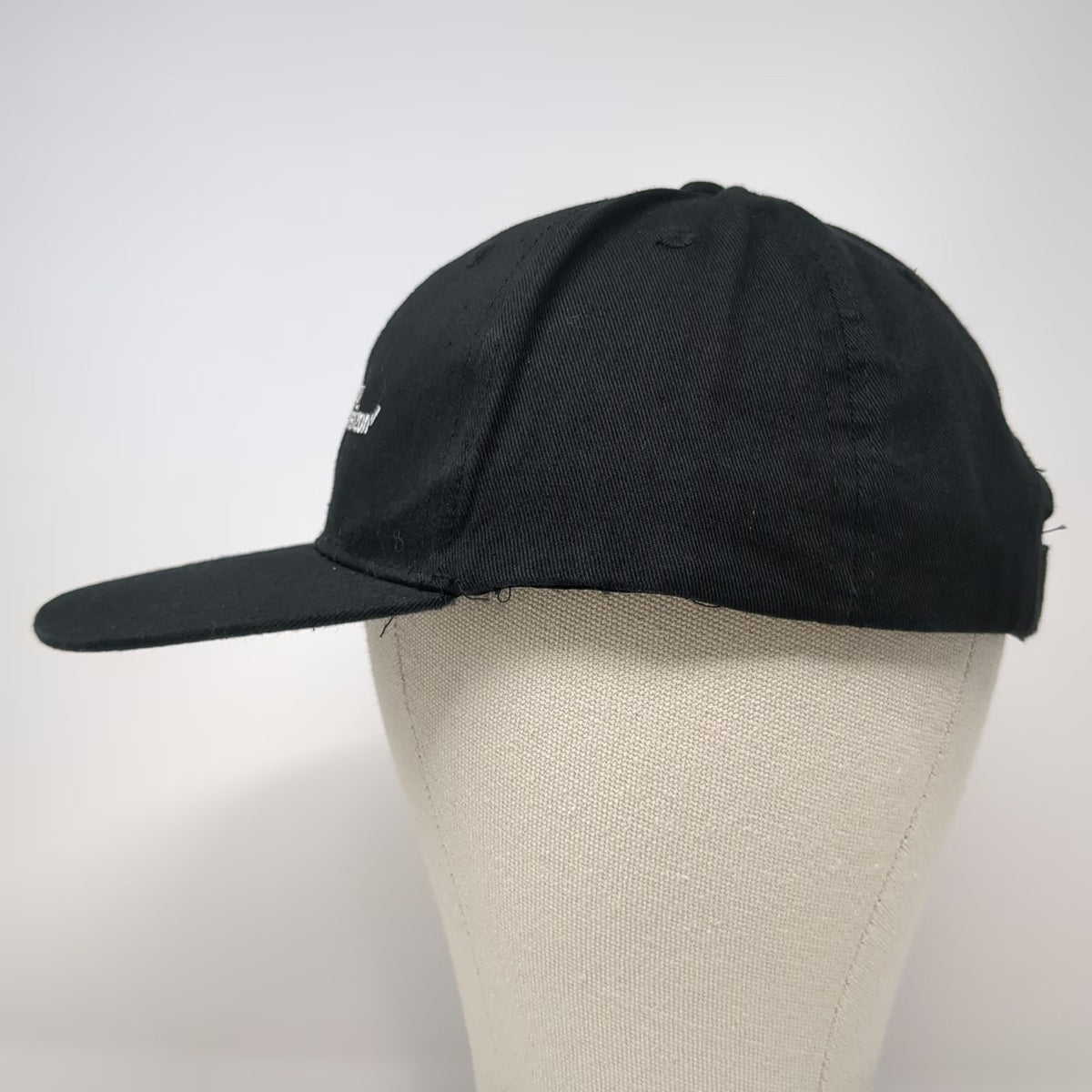 Hit Baseball Cap Black One Size Total by Verizon Logo Strapback Cotton Hat