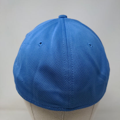 Athletic Works Fitted Hat Blue L/XL Solid 6 Panel Vent Holes Blank