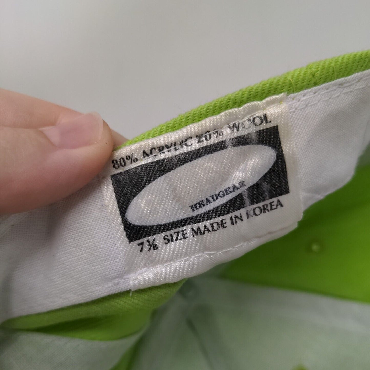 Unbranded Fitted Hat Green 7 1/8 Solid Vent Holes 6 Panel Blank