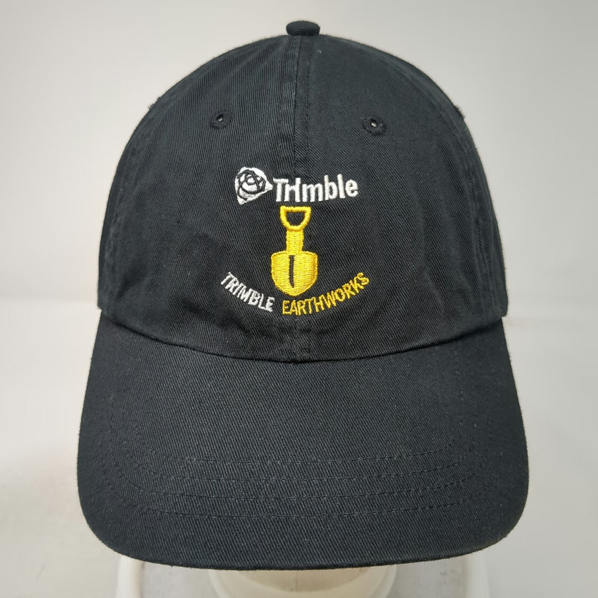 KC Caps Baseball Cap Black One Size Trimble Earthworks Shovel Logo Work Hat