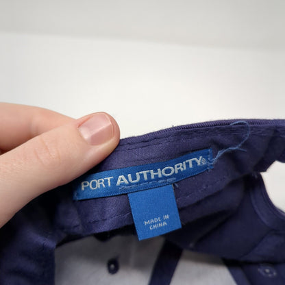 Port Authority Strapback Hat Blue OS Adjustable Embroidered Patriotic Cotton