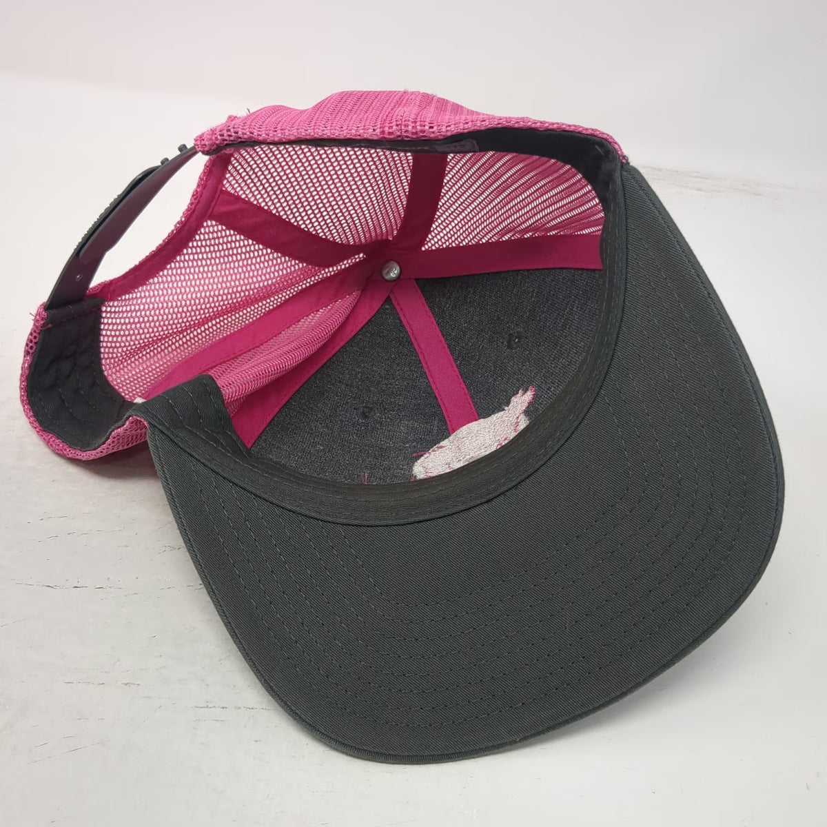 Richardson 112 Trucker Hat Gray Pink Pig Ethington Show Hogs Mesh Back One Size