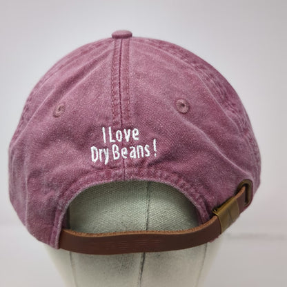 Adams Baseball Cap Red One Size USA Pulses I Love Dry Beans Hat Strapback Cotton