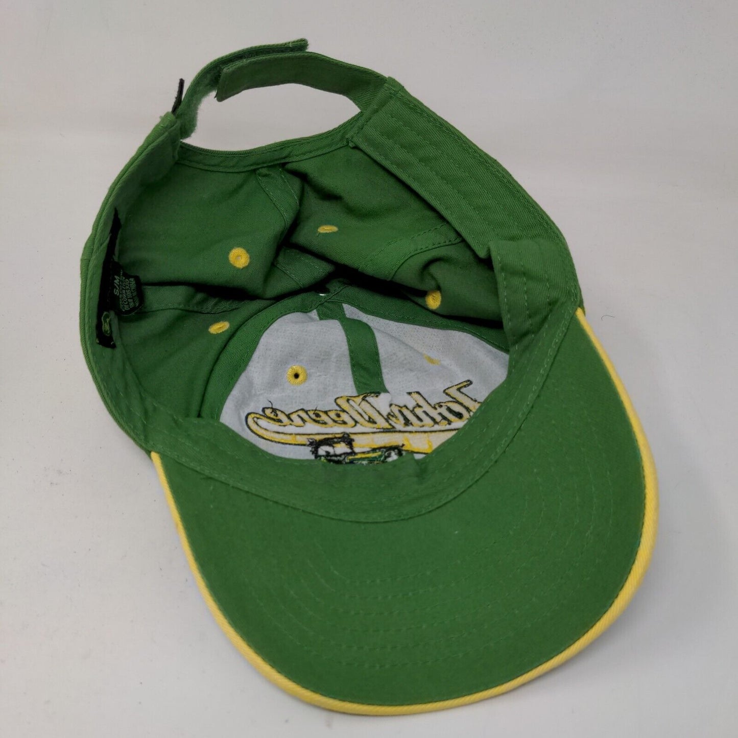 John Deere Boy's Strapback Hat Green Size S/M Embroidered Tractor Logo