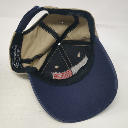 Outdoor Cap Baseball Cap Blue Beige OSFM Chevrolet US Flag Strapback Hat Logo