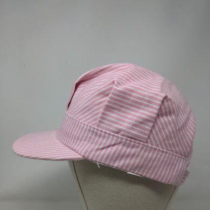 Unbranded Strapback Newsboy Pressboy Hat Cap Pink Small Striped Blank