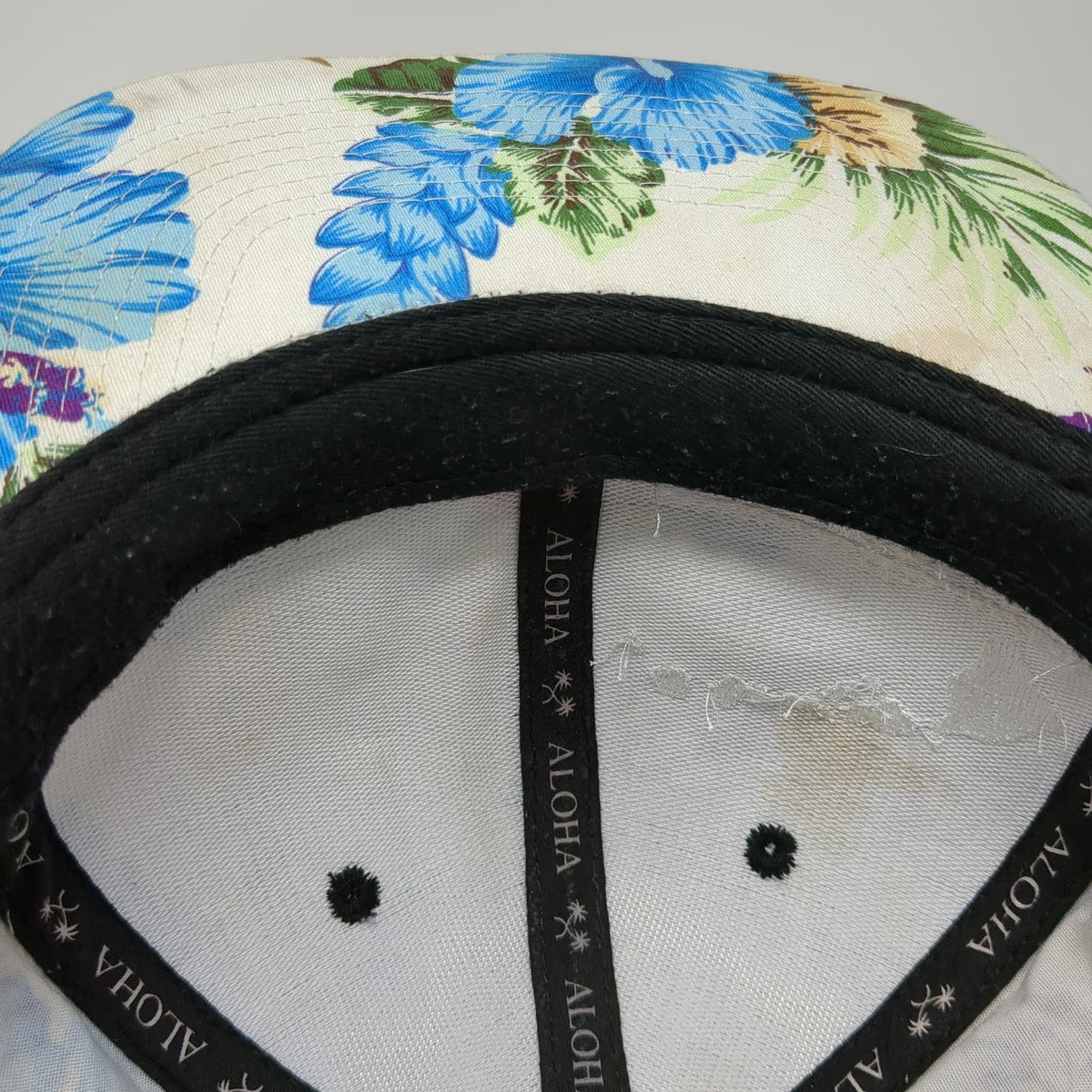 Double Portion Supply Maui Zipline Snapback Black One Size Floral Hat Mesh