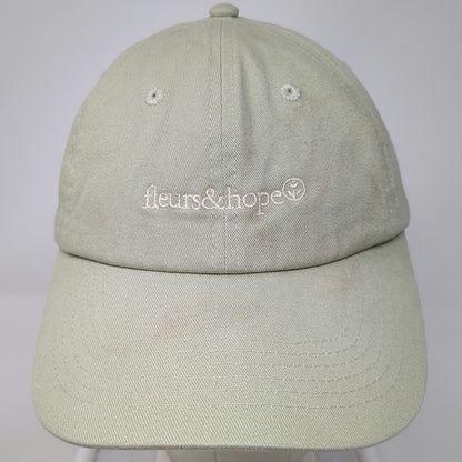 H&M Baseball Cap Green One Size Fleurs & Hope Embroidered Slideback Cotton Hat