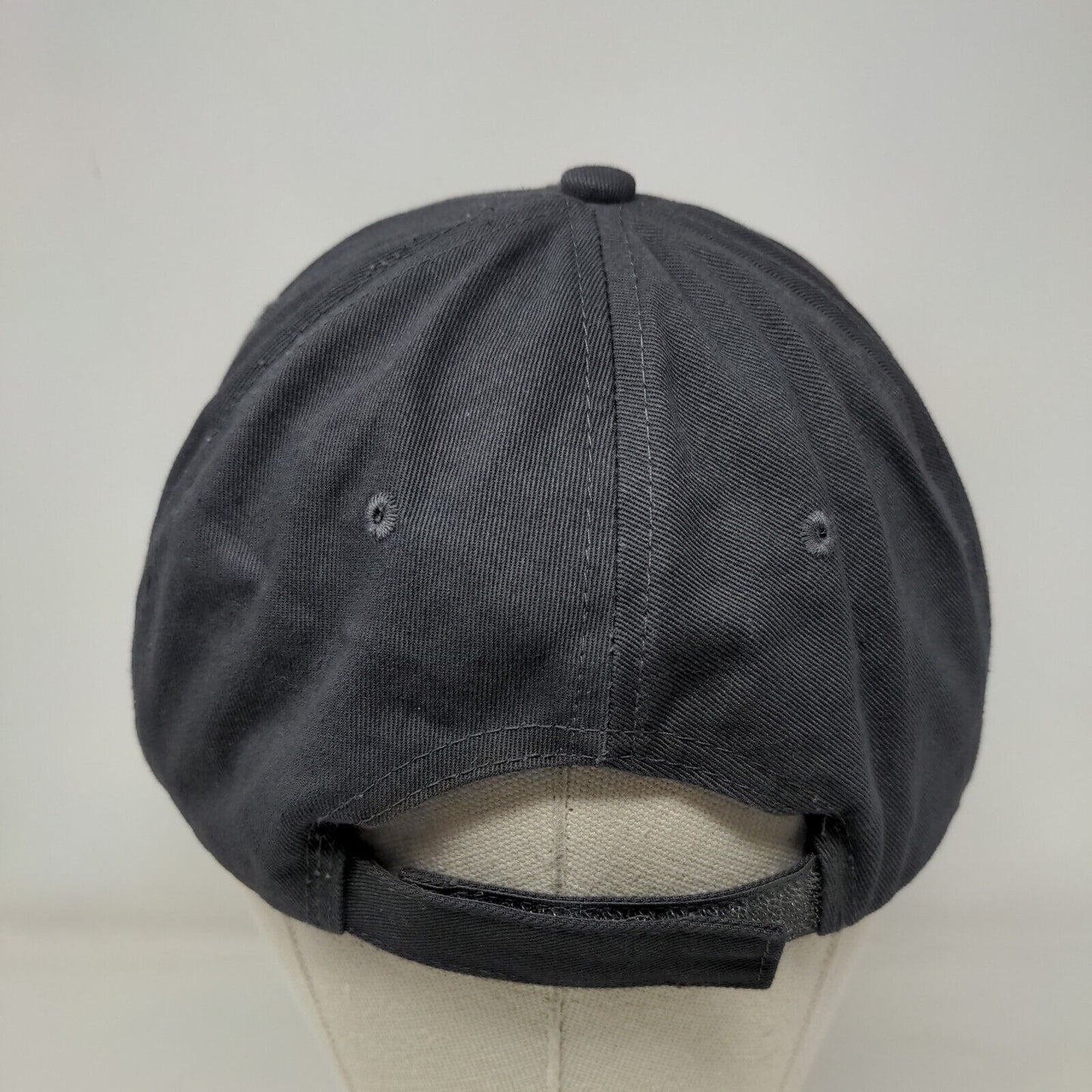 Brunch Squad Strapback Hat Gray One Size Adjustable Embroidered Vented Holes