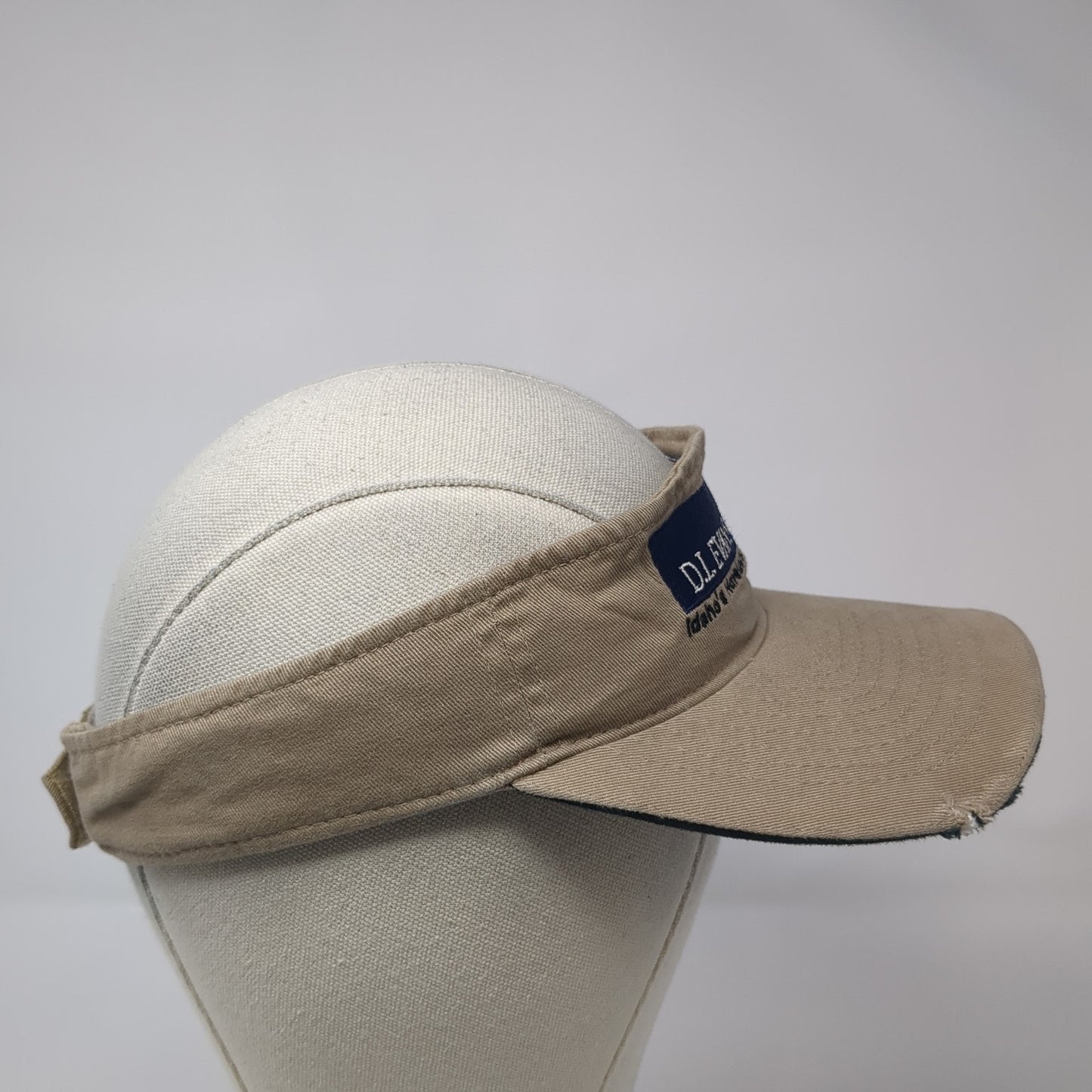 D.L. Evans Bank Idaho's Hometown Community Bank Sun Visor Hat Brown One Size