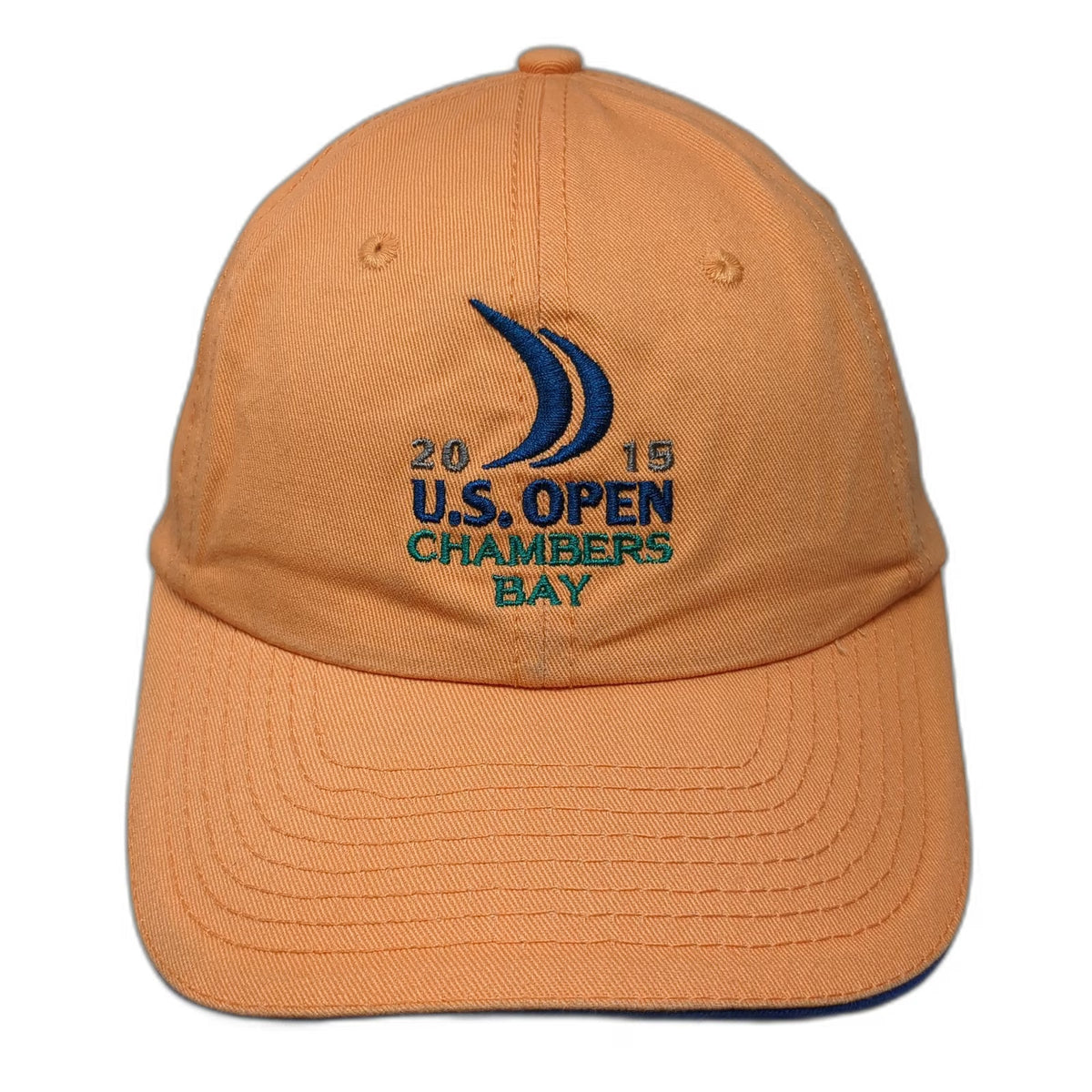 USGA 2015 US Open Chambers Bay Golf Hat Orange One Size Baseball Cap Member Logo