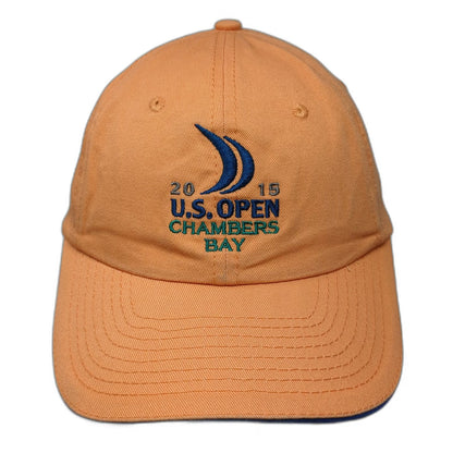 USGA 2015 US Open Chambers Bay Golf Hat Orange One Size Baseball Cap Member Logo